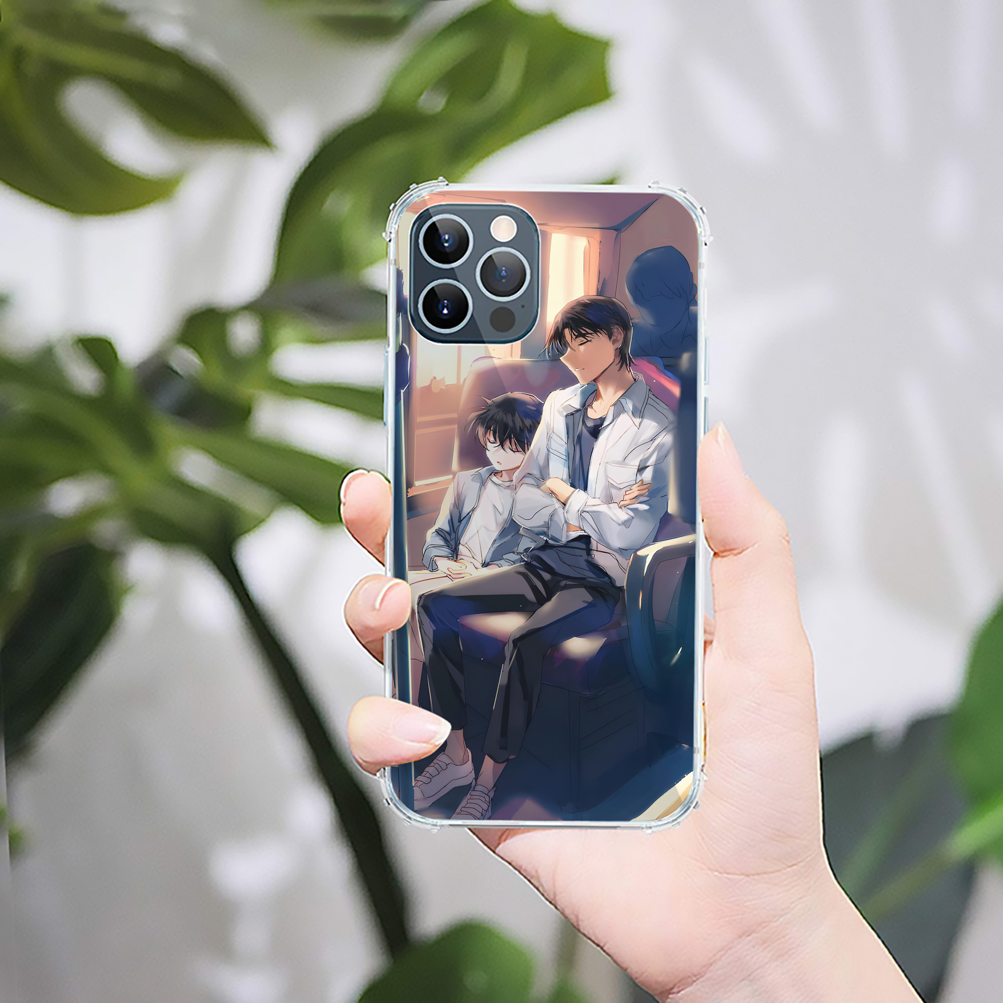 （画像用） 名探偵コナン Detective Conan 【iPhone 12シリーズ対応】透明スマホケース（クリアソフトケース）